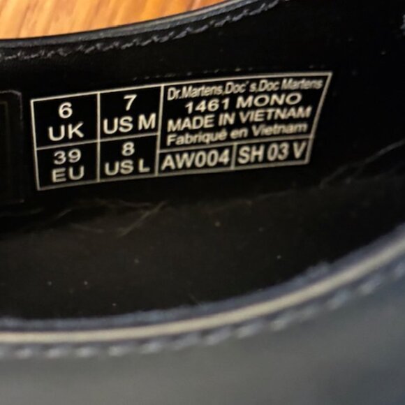 Dr. Martens Leather Ladies Oxfords Black Size 8 US - Picture 5 of 5
